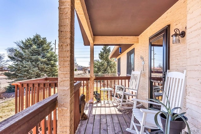 view of wooden deck