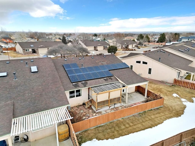 aerial view featuring a residential view