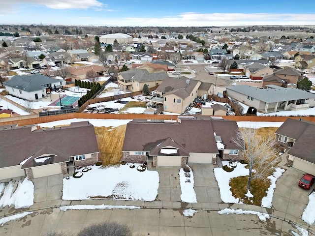 drone / aerial view featuring a residential view