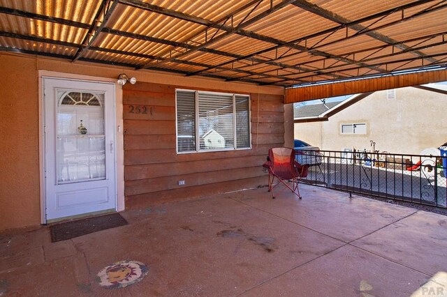 view of patio with fence