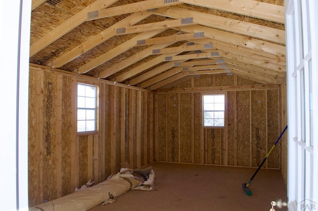 view of attic