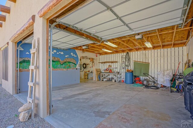 garage featuring a garage door opener