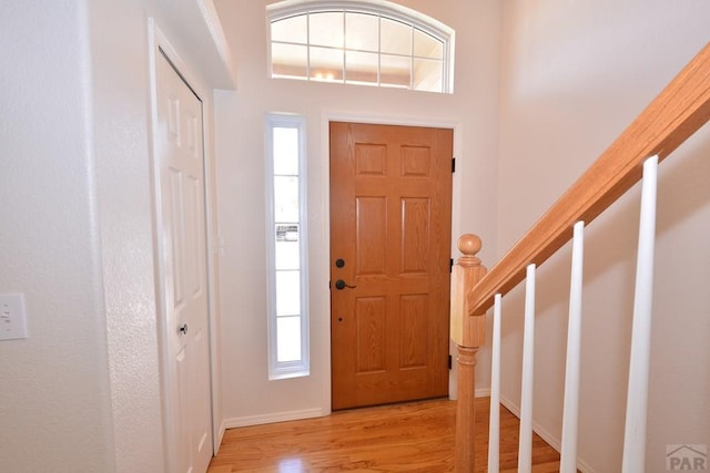 1135 Mount Estes Dr, Colorado Springs, CO 80921 - entryway featuring light wood-type flooring and baseboards