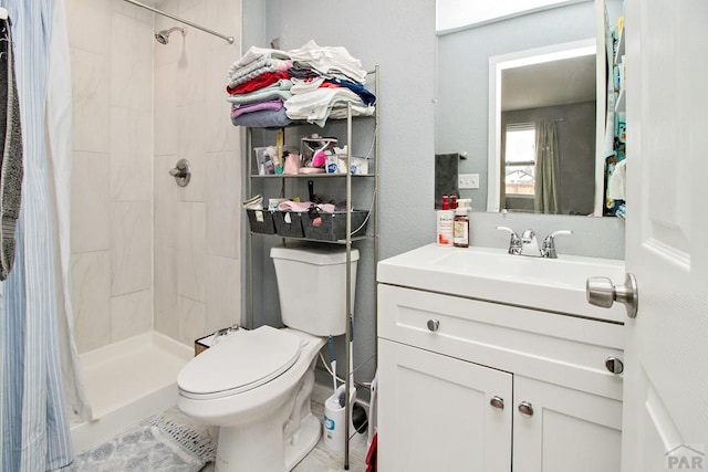 1710 E 3rd St, Pueblo, CO 81001 - full bathroom featuring toilet, a stall shower, and vanity