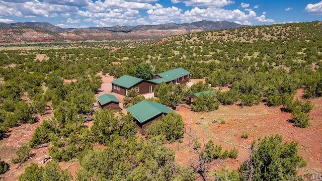 bird's eye view featuring a mountain view