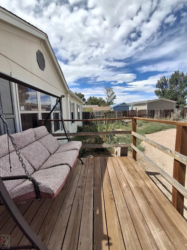 view of wooden terrace