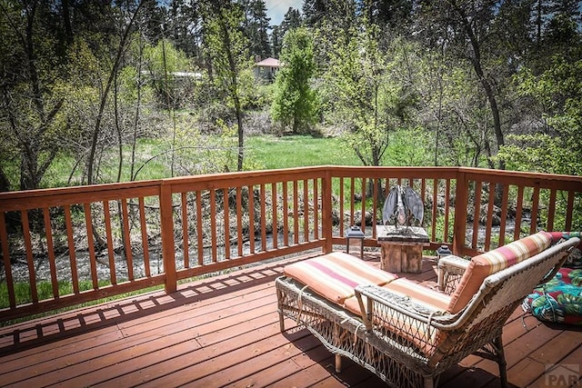 8946 Central Ave, Beulah, CO 81023 - view of wooden deck