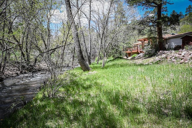8946 Central Ave, Beulah, CO 81023 - view of yard featuring a wooden deck