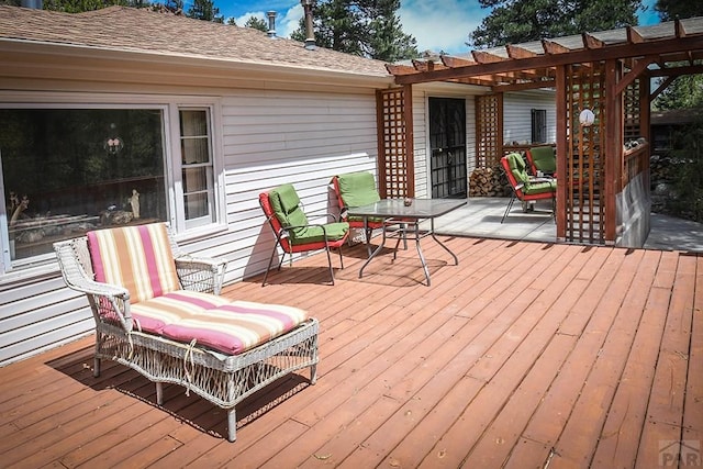 8946 Central Ave, Beulah, CO 81023 - deck featuring a pergola and outdoor dining area
