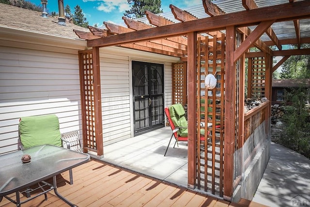 8946 Central Ave, Beulah, CO 81023 - deck featuring a pergola