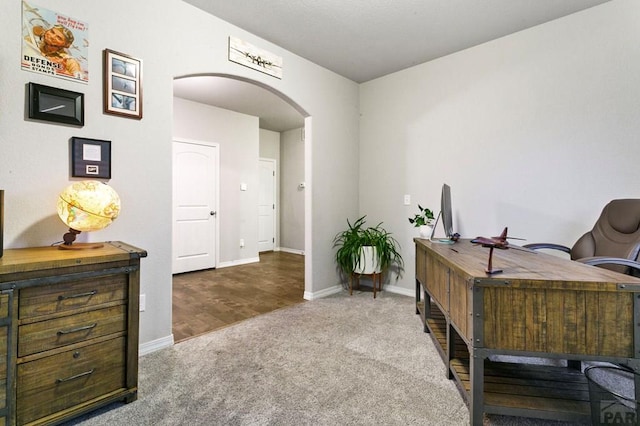 6740 Spruce Hill Ct, Colorado Springs, CO 80923 - office space featuring arched walkways and carpet
