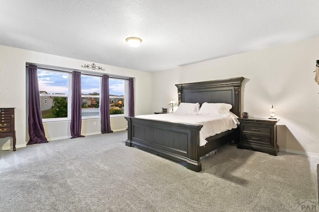6740 Spruce Hill Ct, Colorado Springs, CO 80923 - carpeted bedroom with baseboards and a textured ceiling