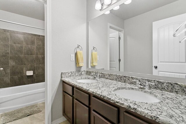 6740 Spruce Hill Ct, Colorado Springs, CO 80923 - full bath featuring double vanity and shower / tub combination
