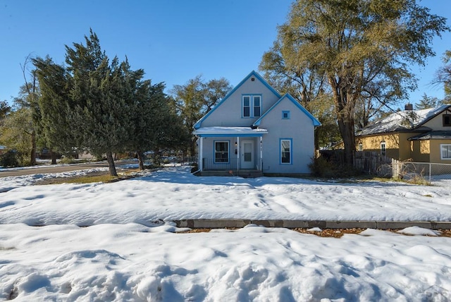 view of front of property with fence