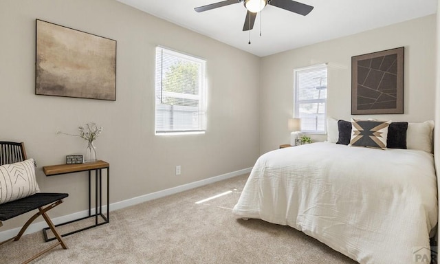 3009 Baystate Ave, Pueblo, CO 81005 - carpeted bedroom featuring baseboards and a ceiling fan