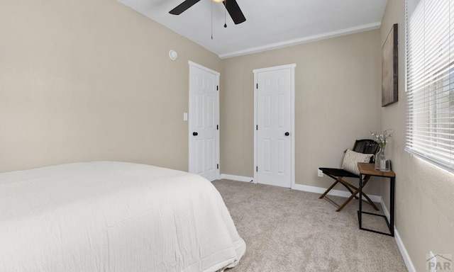 3009 Baystate Ave, Pueblo, CO 81005 - carpeted bedroom featuring baseboards and ceiling fan
