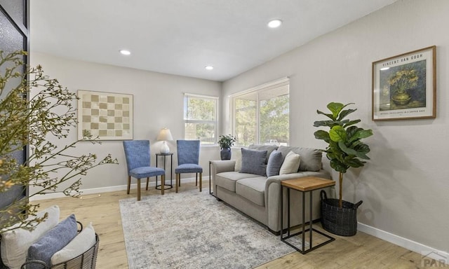 3009 Baystate Ave, Pueblo, CO 81005 - living area featuring wood finished floors, baseboards, and recessed lighting