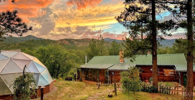 property view of mountains with a view of trees