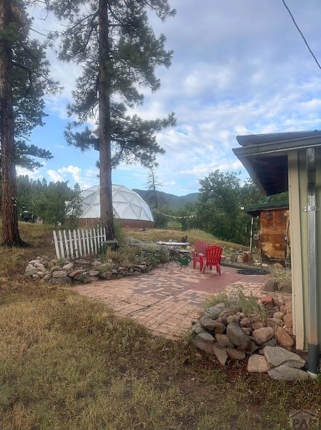 view of yard featuring a patio area