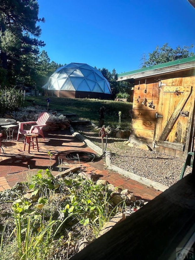 view of yard with a patio