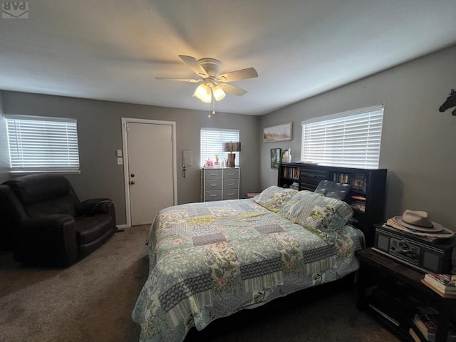 726 Morrison Ave, Pueblo, CO 81005 - bedroom with carpet floors and ceiling fan