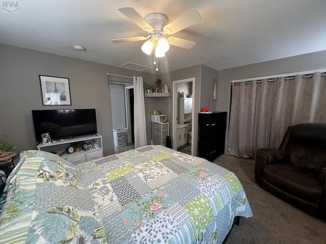 726 Morrison Ave, Pueblo, CO 81005 - carpeted bedroom with a ceiling fan