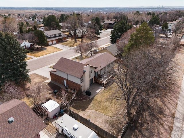 drone / aerial view featuring a residential view