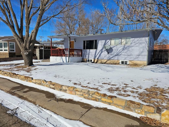 view of ranch-style house