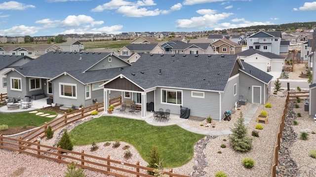 16840 New Autum Dr, Monument, CO 80132 - rear view of house with a residential view, roof with shingles, a patio area, and entry steps