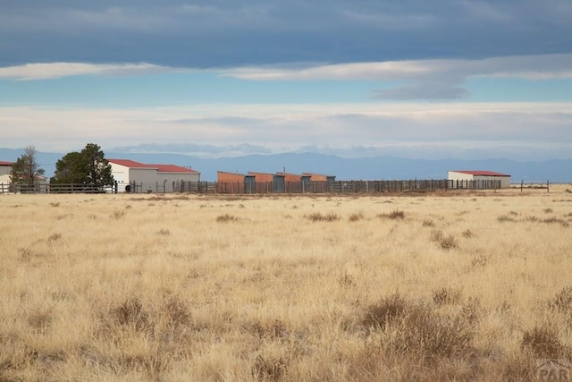 property view of mountains with a rural view