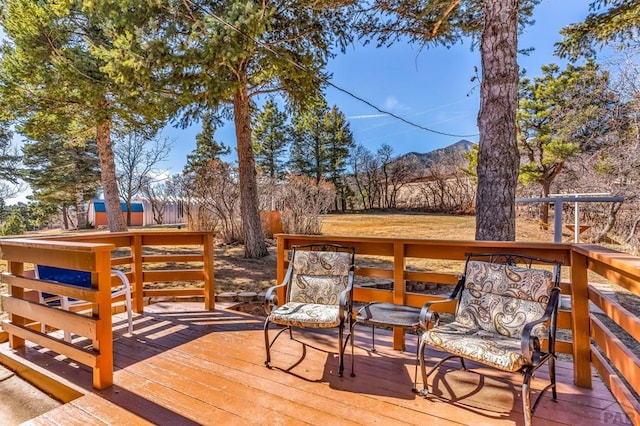 view of wooden deck