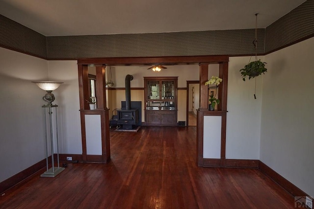 315 S Oak St, Trinidad, CO 81082 - corridor with hardwood / wood-style floors and baseboards
