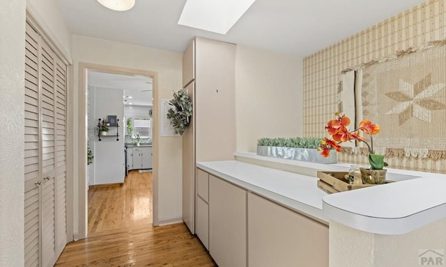 4321 Goodnight Ave, Pueblo, CO 81005 - hall with light wood finished floors and a skylight