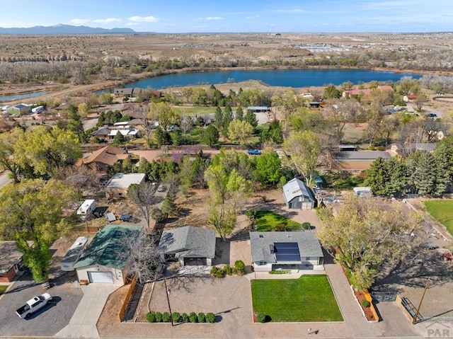 4321 Goodnight Ave, Pueblo, CO 81005 - birds eye view of property with a water and mountain view and a residential view