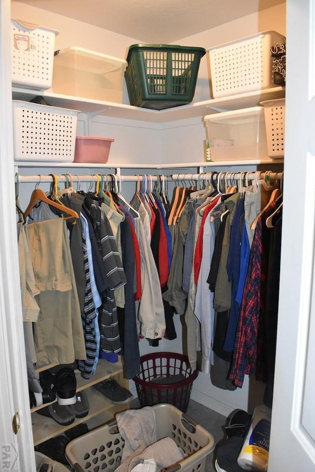 view of walk in closet