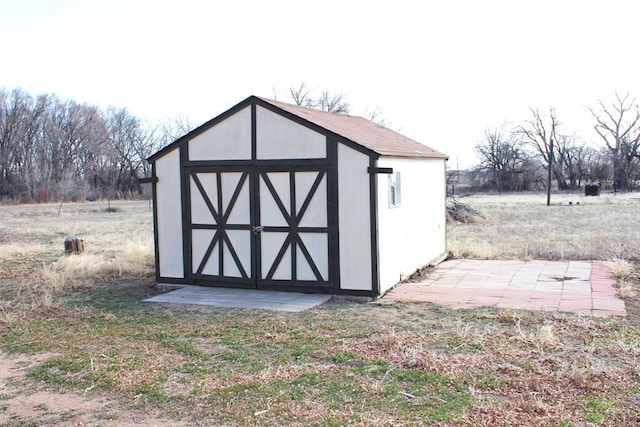 view of shed