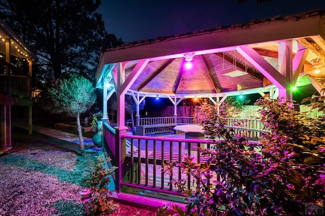 40 Macalester Rd, Pueblo, CO 81001 - deck at night featuring a gazebo