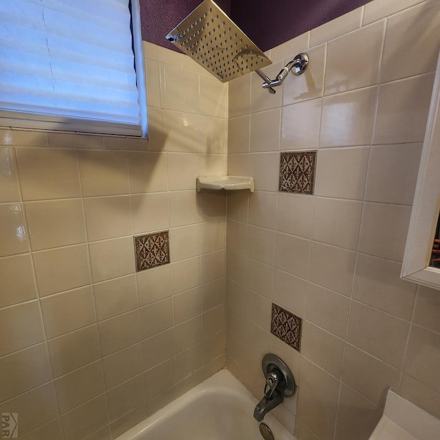 bathroom with shower / bathing tub combination