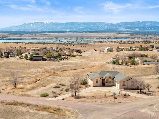 mountain view featuring a water view