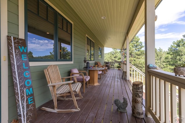 view of wooden terrace