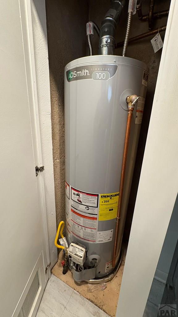 1728 Euclid Ave, Pueblo, CO 81004 - utility room with gas water heater