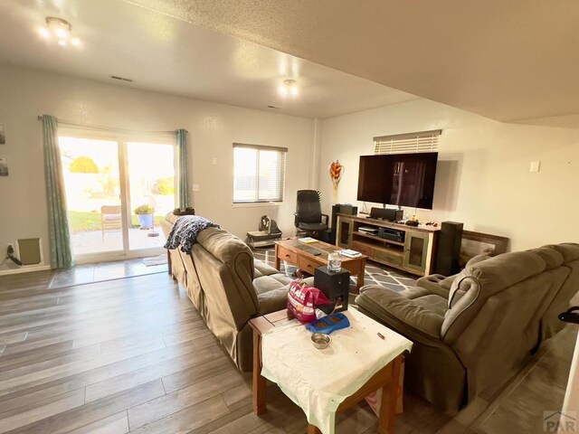 living room featuring wood finished floors