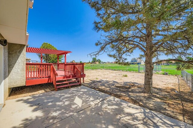 950 S Los Charros Dr, Pueblo West, CO 81007 - view of patio with a deck and a pergola