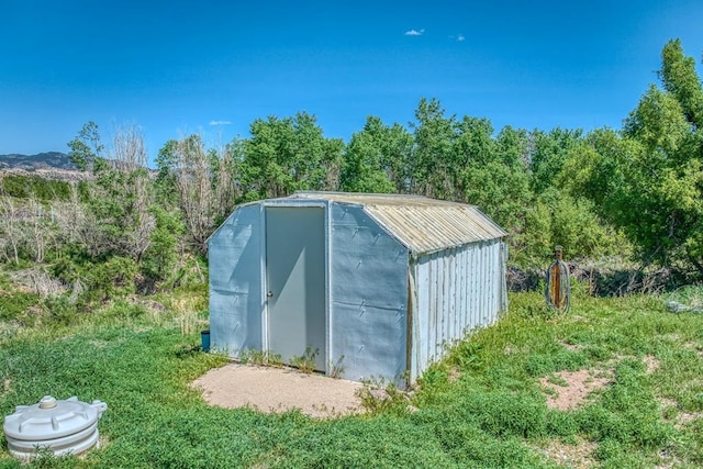 view of shed