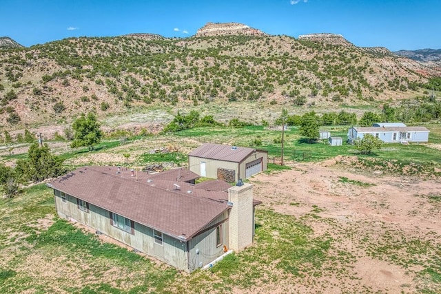 aerial view featuring a mountain view