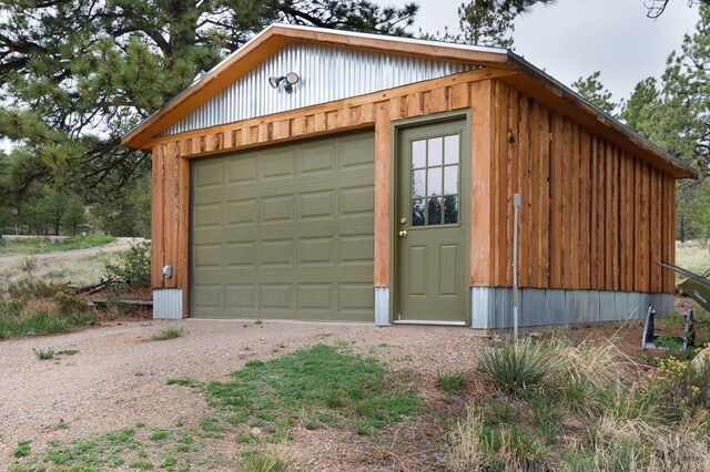 2793 Black Fawn Ln, Westcliffe, CO 81252 - detached garage with dirt driveway