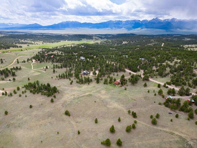 2793 Black Fawn Ln, Westcliffe, CO 81252 - aerial view of sparsely populated area with a mountain backdrop