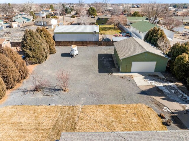 bird's eye view with a residential view