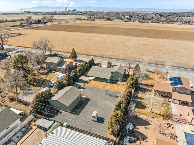 drone / aerial view with a mountain view and a residential view