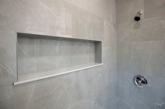 room details featuring tiled shower